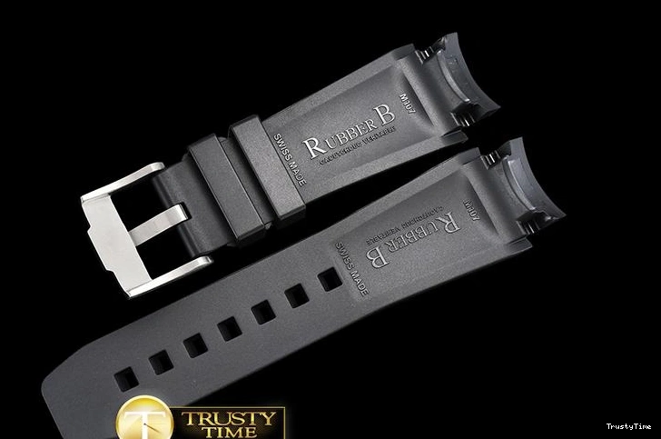 0801 Original ROLACC028D – Rubber B Black Vulcanized Strap For Rolex DeepSea 839